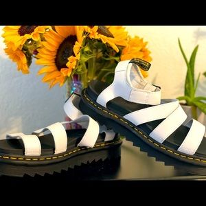 Brand new gladiator white doc marten sandals